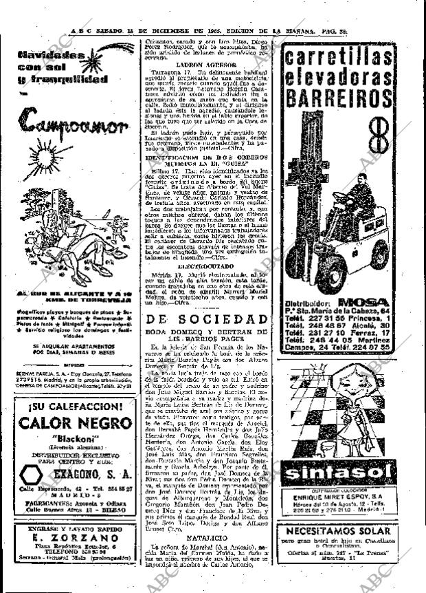 ABC MADRID 18-12-1965 página 88