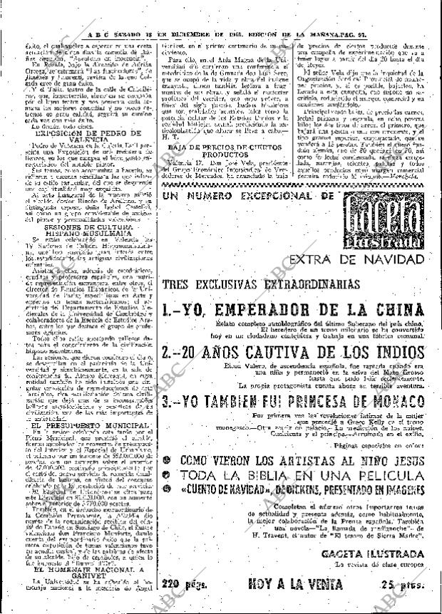 ABC MADRID 18-12-1965 página 97