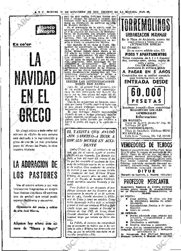 ABC MADRID 21-12-1965 página 68