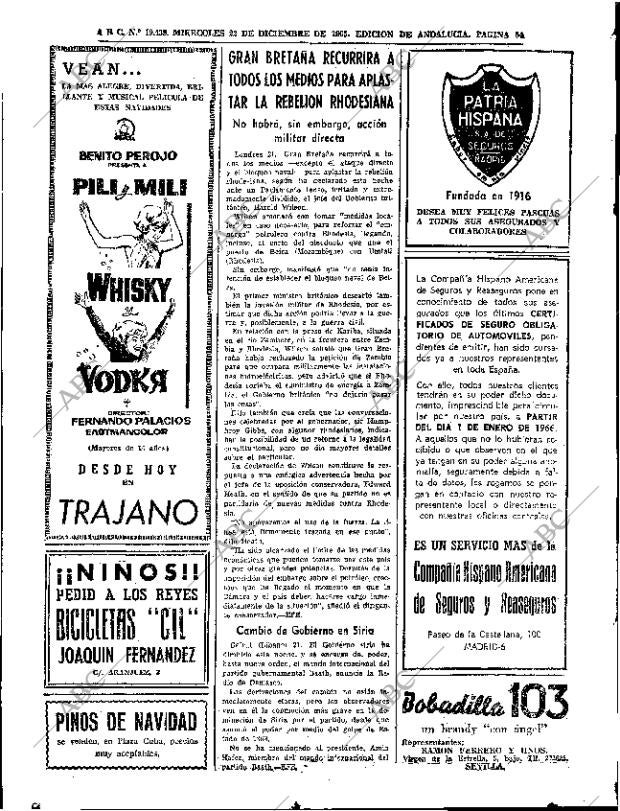 ABC SEVILLA 22-12-1965 página 54