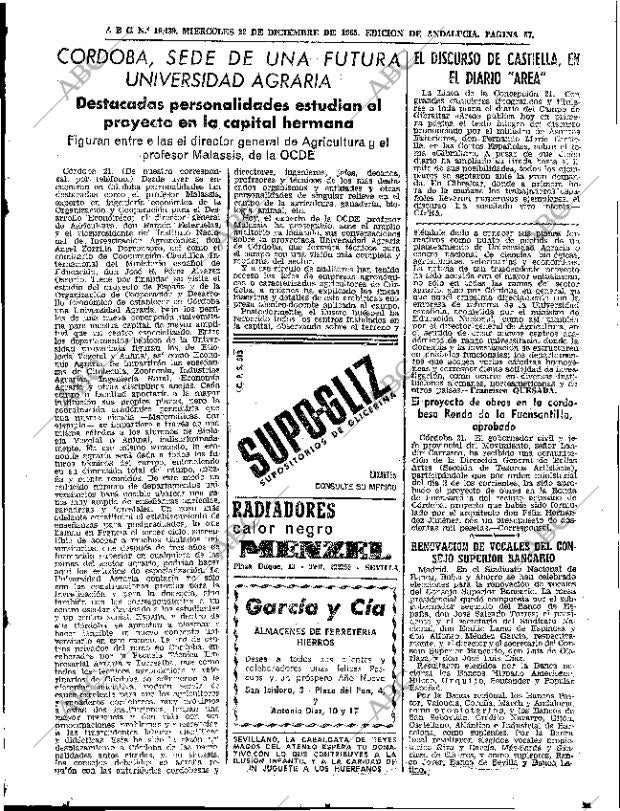 ABC SEVILLA 22-12-1965 página 57