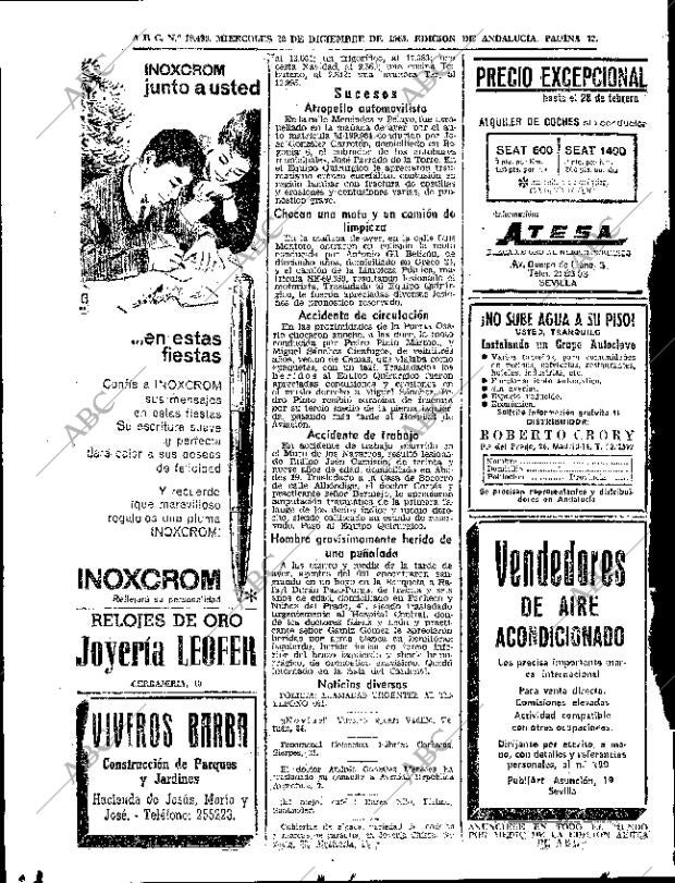 ABC SEVILLA 22-12-1965 página 72
