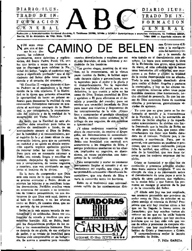 ABC SEVILLA 23-12-1965 página 3