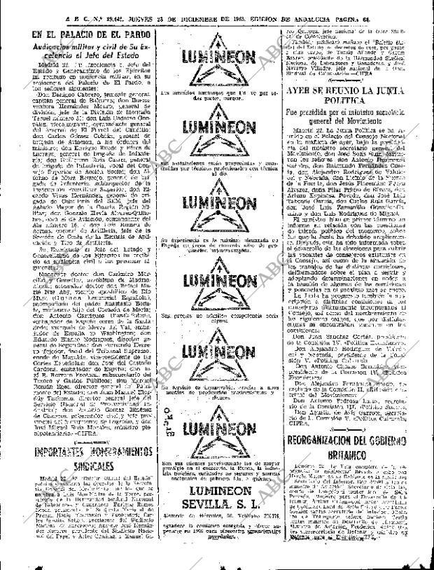 ABC SEVILLA 23-12-1965 página 64