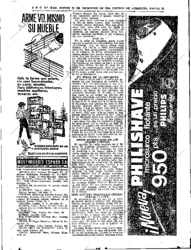 ABC SEVILLA 23-12-1965 página 76