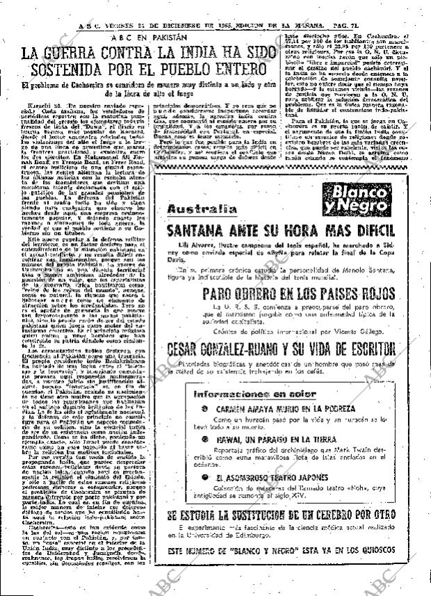 ABC MADRID 24-12-1965 página 71