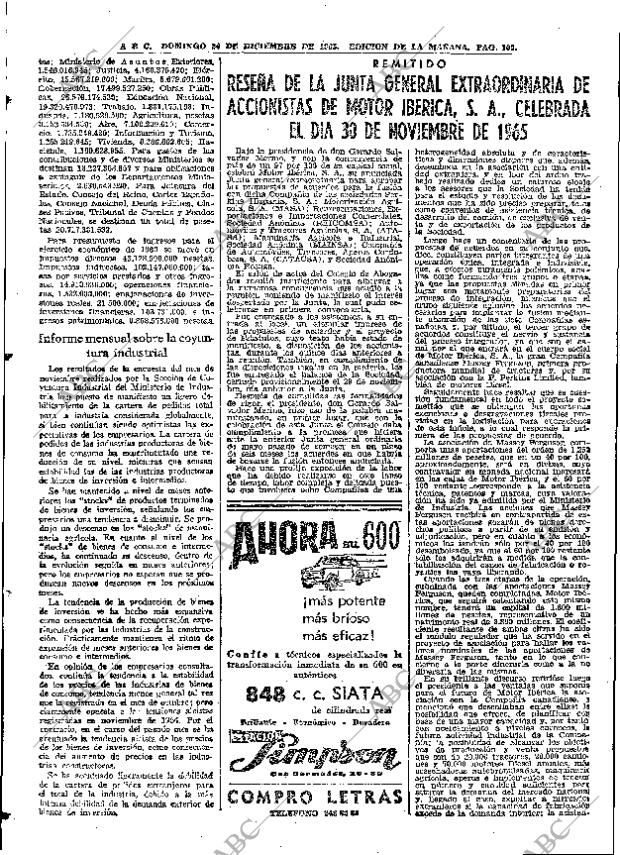 ABC MADRID 26-12-1965 página 100