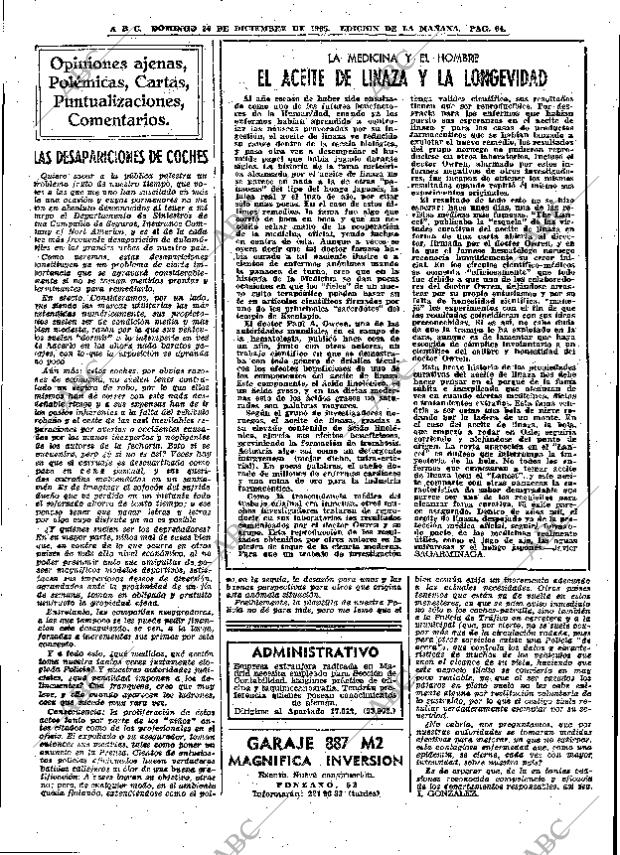 ABC MADRID 26-12-1965 página 64