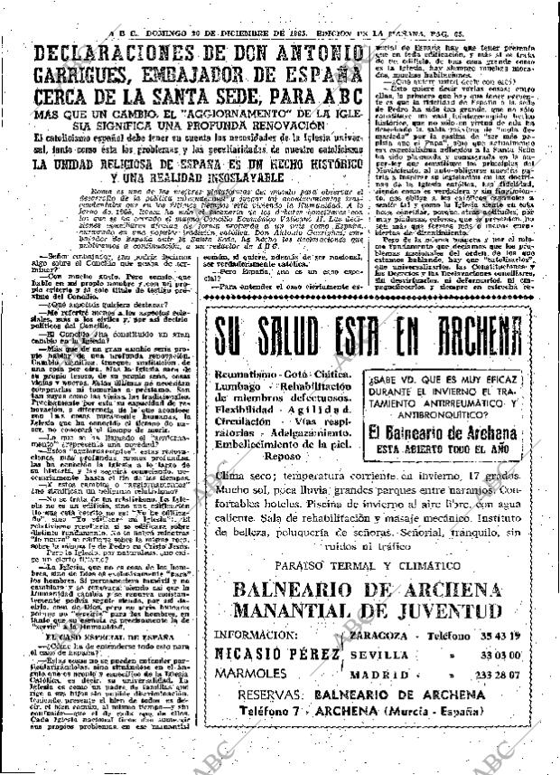 ABC MADRID 26-12-1965 página 65