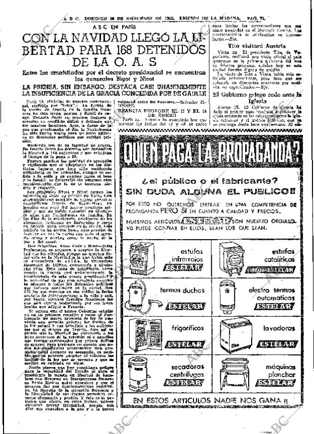 ABC MADRID 26-12-1965 página 71