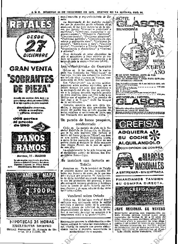 ABC MADRID 26-12-1965 página 84