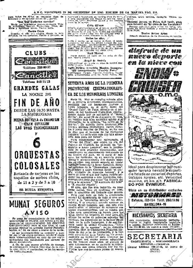 ABC MADRID 29-12-1965 página 110