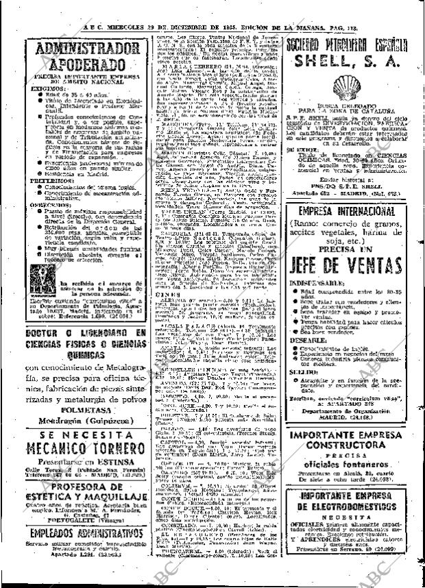 ABC MADRID 29-12-1965 página 113