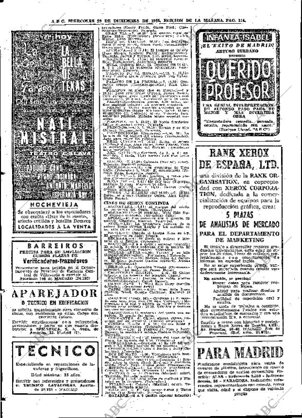 ABC MADRID 29-12-1965 página 114