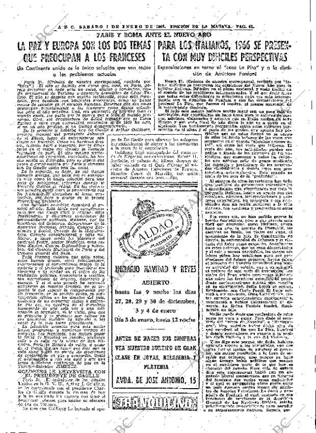 ABC MADRID 01-01-1966 página 41