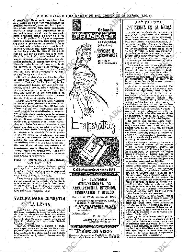 ABC MADRID 01-01-1966 página 42