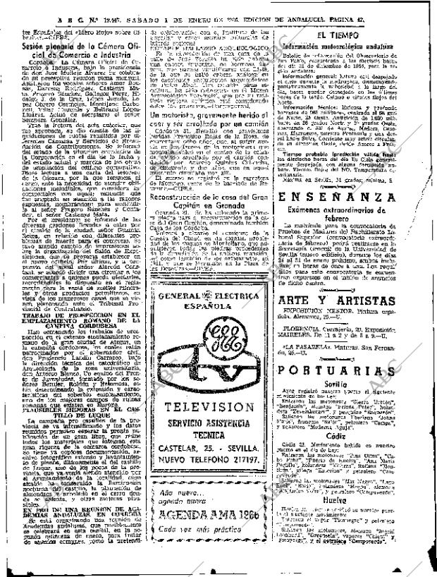 ABC SEVILLA 01-01-1966 página 42