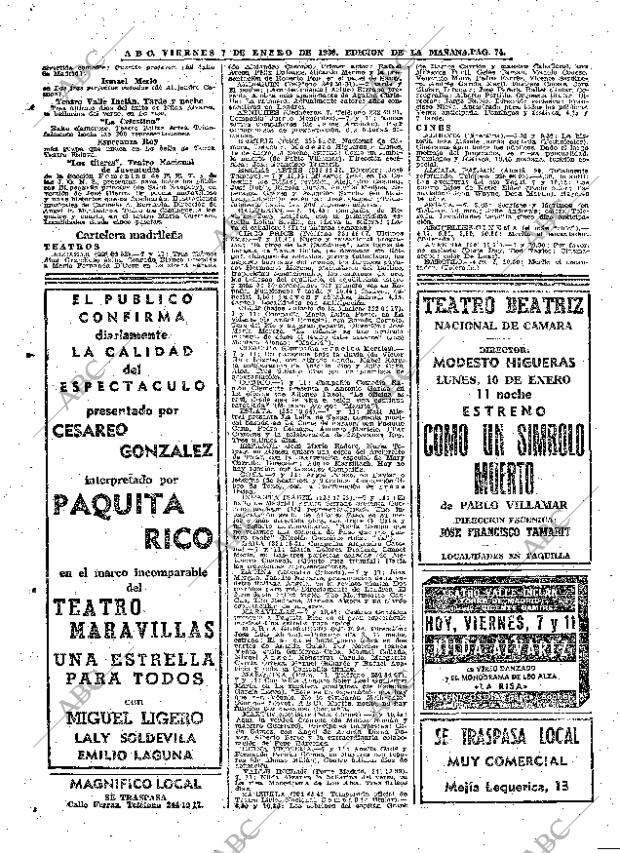 ABC MADRID 07-01-1966 página 74