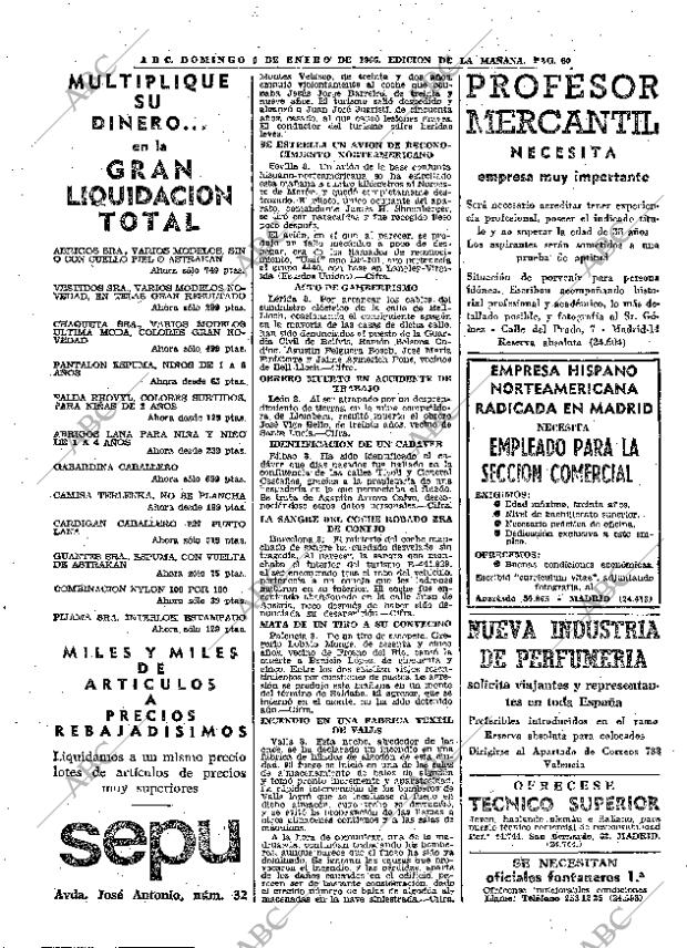 ABC MADRID 09-01-1966 página 60