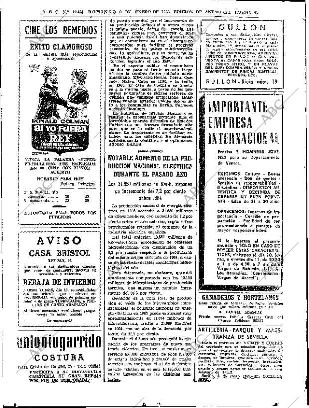 ABC SEVILLA 09-01-1966 página 42