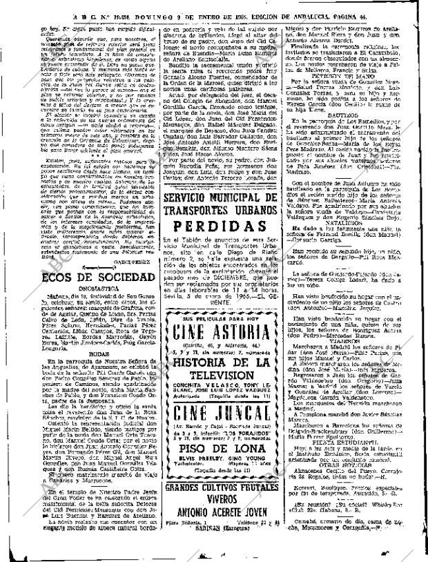 ABC SEVILLA 09-01-1966 página 44