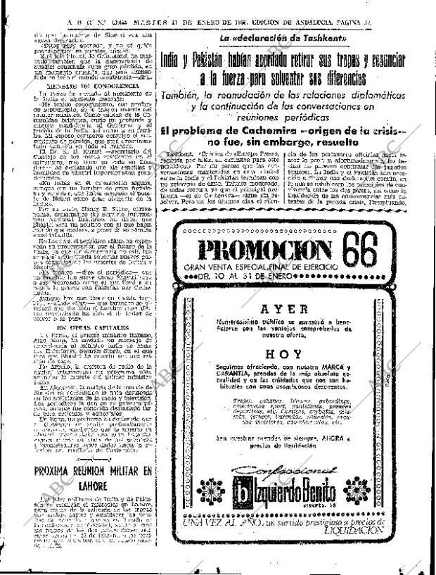 ABC SEVILLA 11-01-1966 página 17