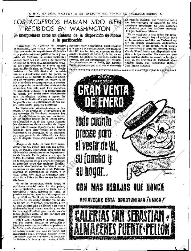 ABC SEVILLA 11-01-1966 página 19