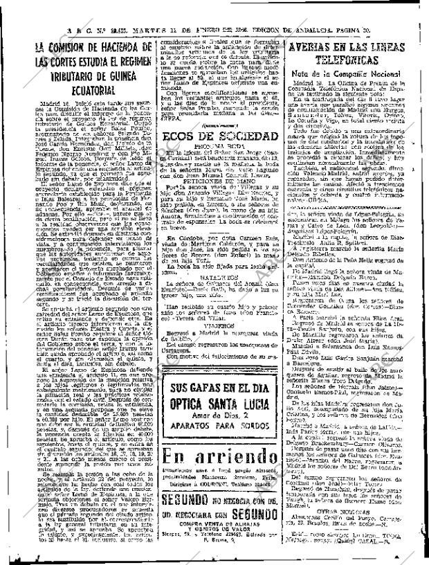 ABC SEVILLA 11-01-1966 página 20