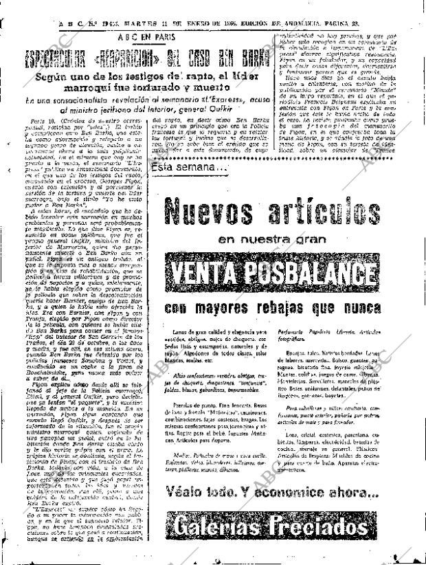 ABC SEVILLA 11-01-1966 página 23