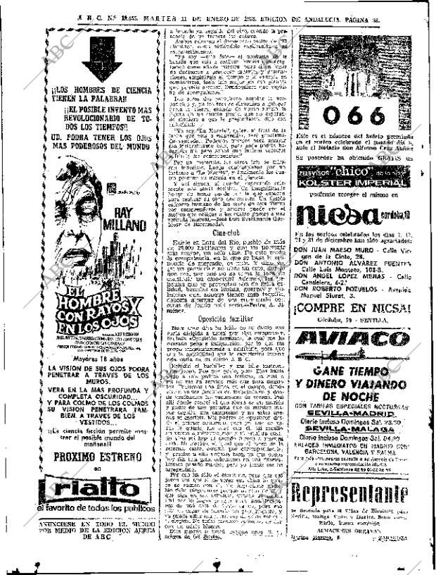 ABC SEVILLA 11-01-1966 página 38