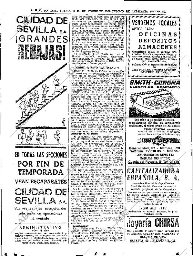 ABC SEVILLA 11-01-1966 página 46