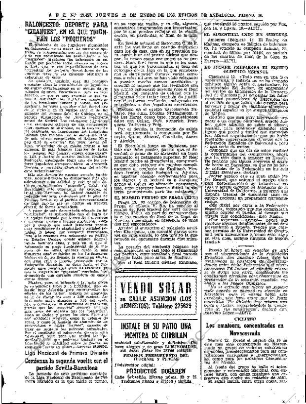 ABC SEVILLA 13-01-1966 página 49