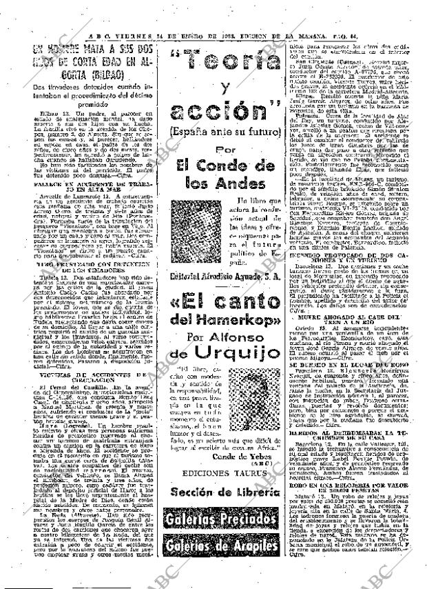 ABC MADRID 14-01-1966 página 44