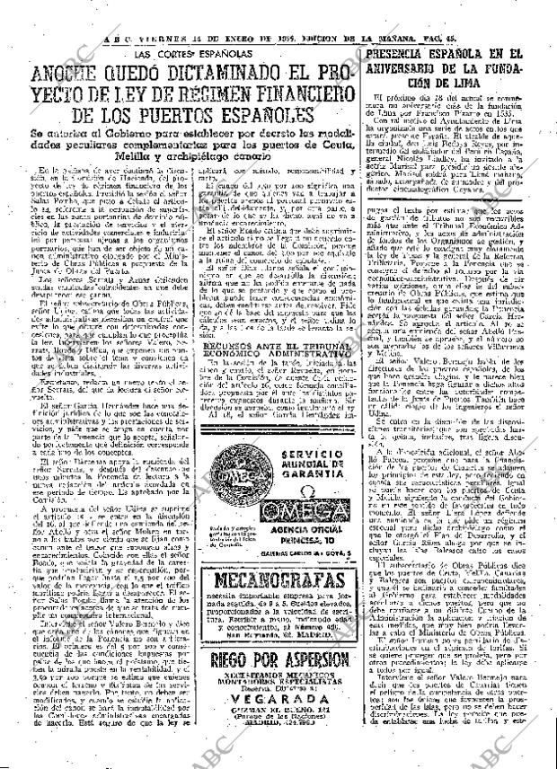 ABC MADRID 14-01-1966 página 45