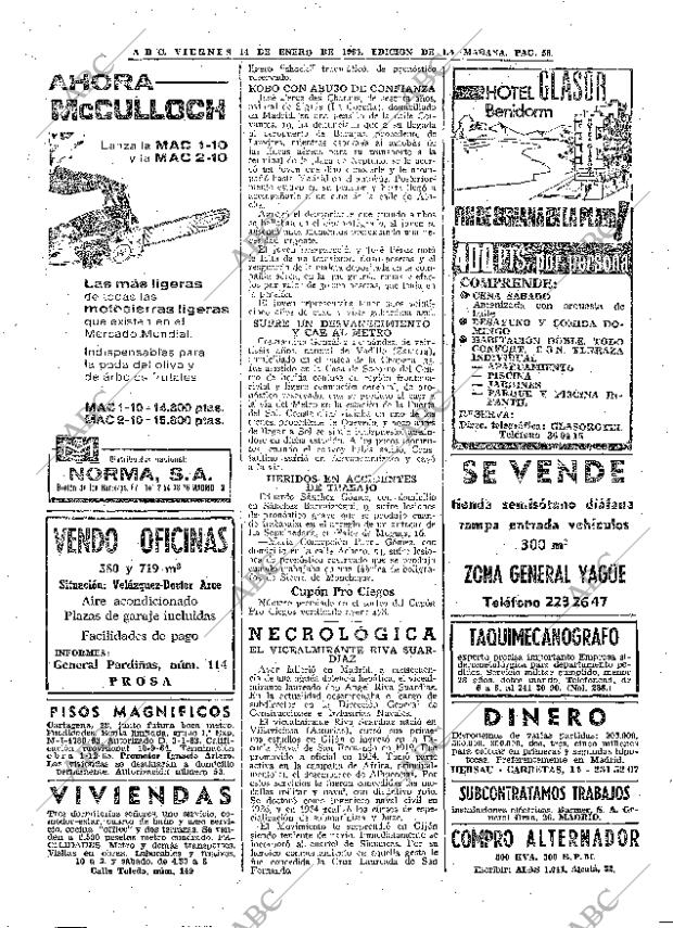 ABC MADRID 14-01-1966 página 56