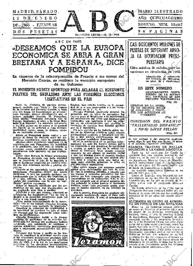 ABC MADRID 15-01-1966 página 31