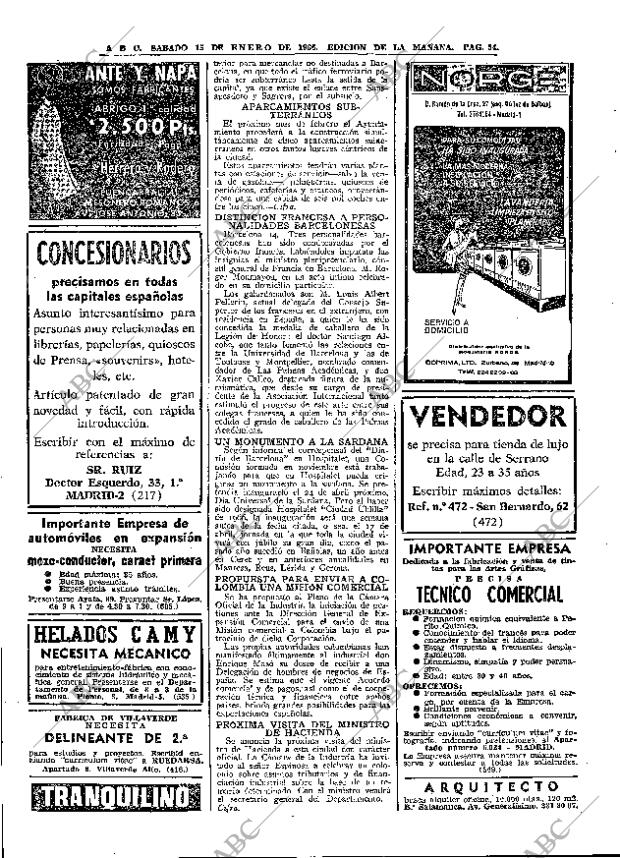 ABC MADRID 15-01-1966 página 54