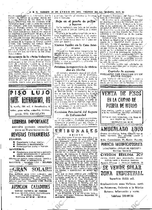 ABC MADRID 15-01-1966 página 60