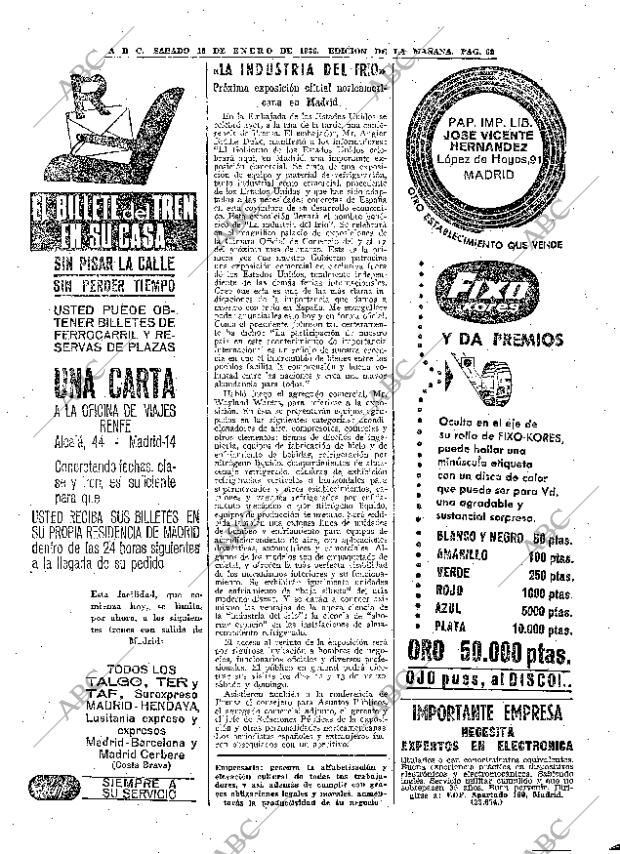 ABC MADRID 15-01-1966 página 62