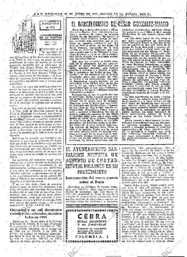 ABC MADRID 16-01-1966 página 71