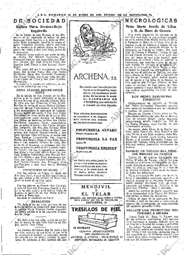 ABC MADRID 16-01-1966 página 74