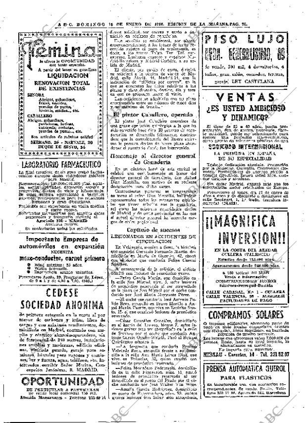 ABC MADRID 16-01-1966 página 76