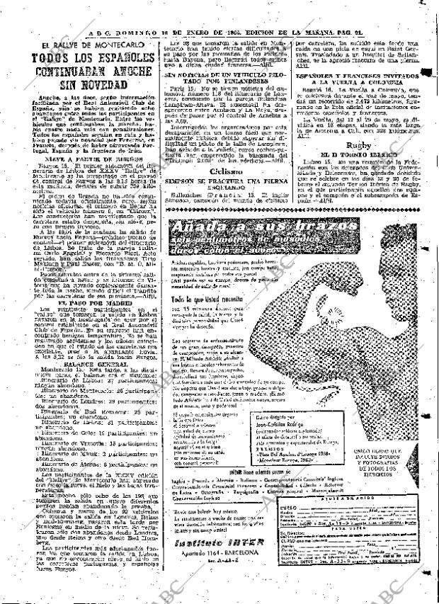 ABC MADRID 16-01-1966 página 91