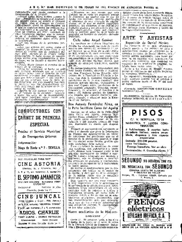 ABC SEVILLA 16-01-1966 página 40