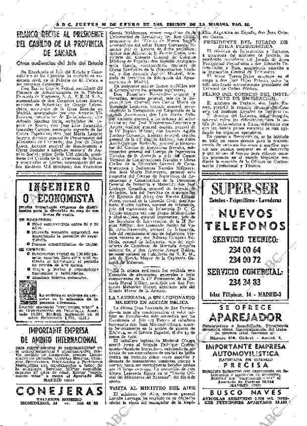 ABC MADRID 20-01-1966 página 38