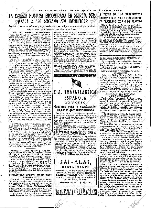 ABC MADRID 20-01-1966 página 49