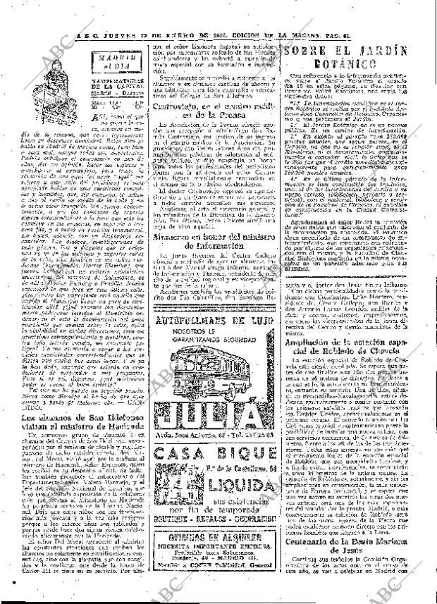ABC MADRID 20-01-1966 página 61