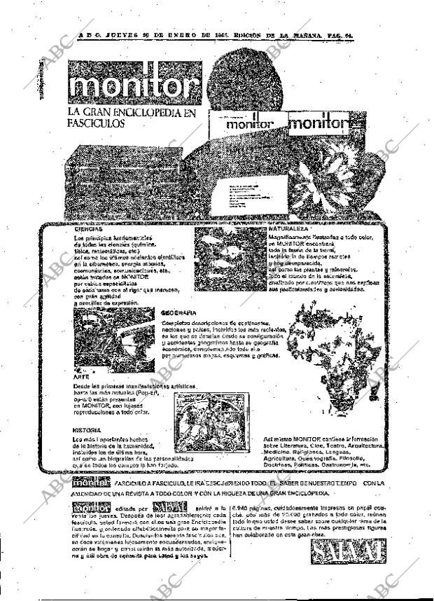 ABC MADRID 20-01-1966 página 64