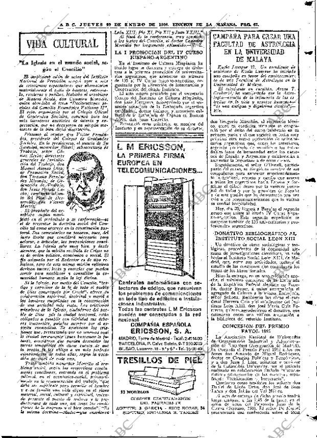 ABC MADRID 20-01-1966 página 67