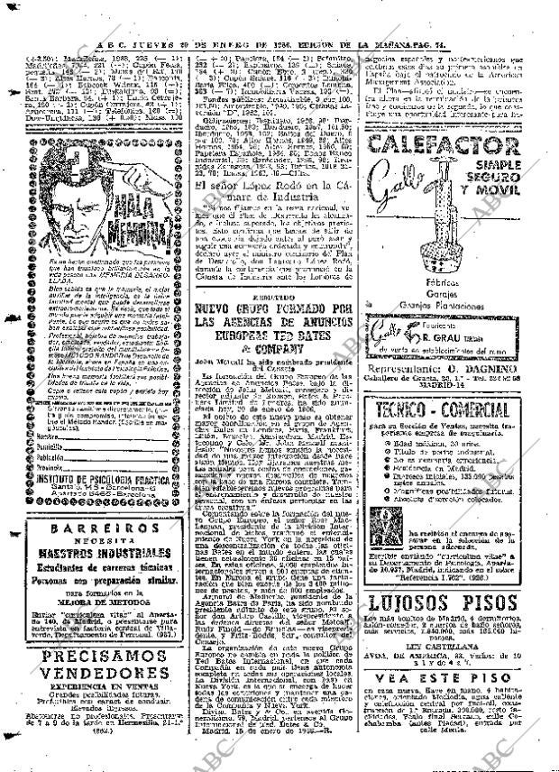 ABC MADRID 20-01-1966 página 74